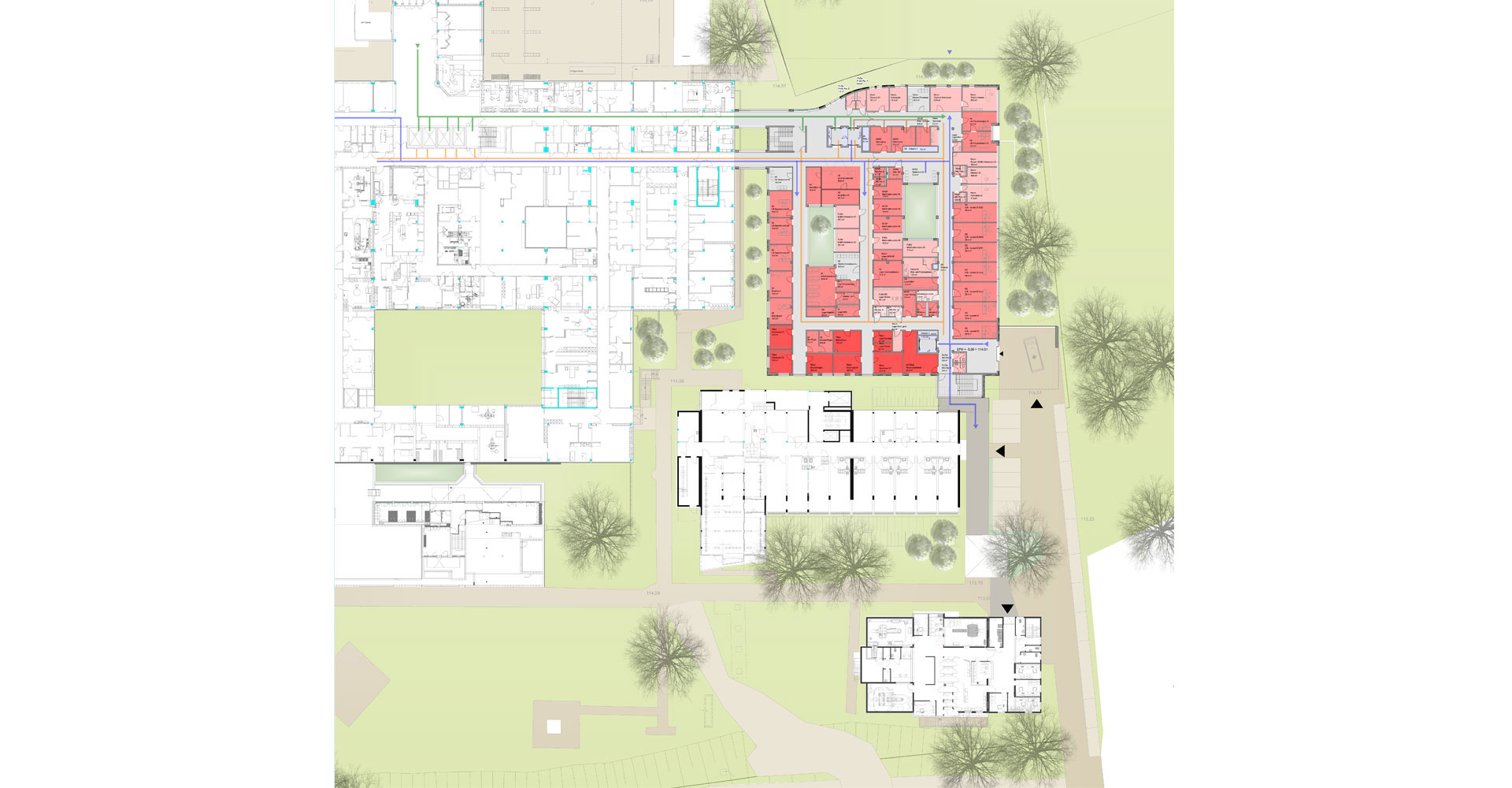 Modell, Neurologie Krankenhaus Nordwest Frankfurt, mga consult Rheinbreitbach Architekten, Konzeption und Planung