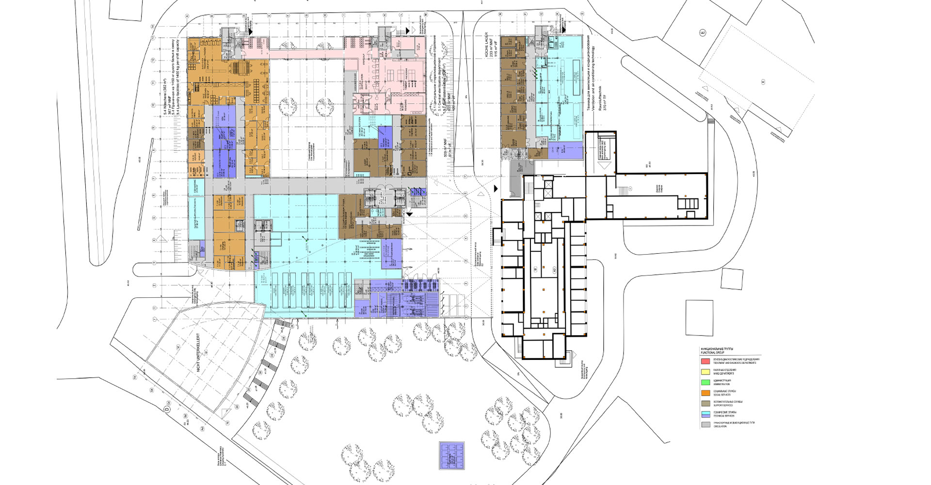 Bebauungsplan, City Hospital No . 4 Sochi, mga consult Rheinbreitbach, Konzeption und Planung