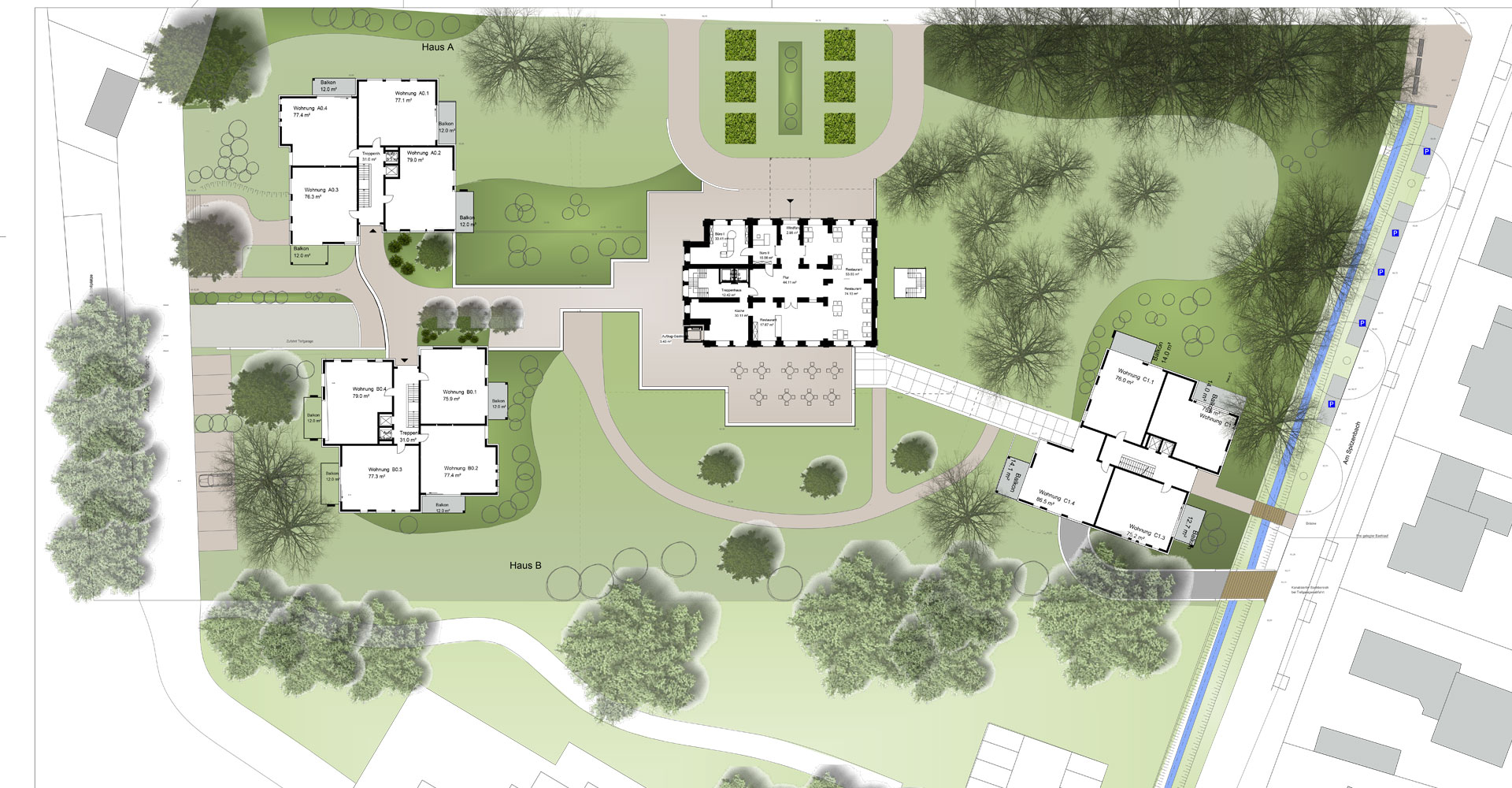  Bebauungsplan 1,Wohnen für Senioren Bad Honnef, mga consult Rheinbreitbach Architekten, Konzeption und Planung