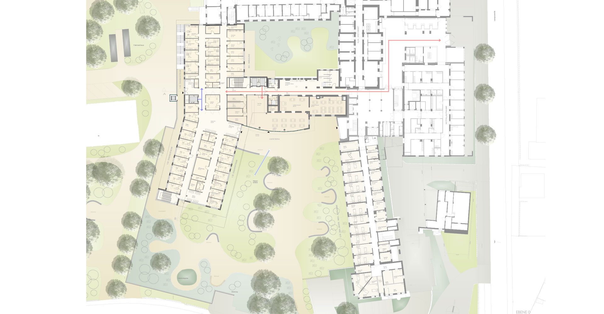 Grundriß Marienkrankenhaus Zielplanung 2025, Siegen, mga consult Rheinbreitbach Architekten, Konzeption und Planung