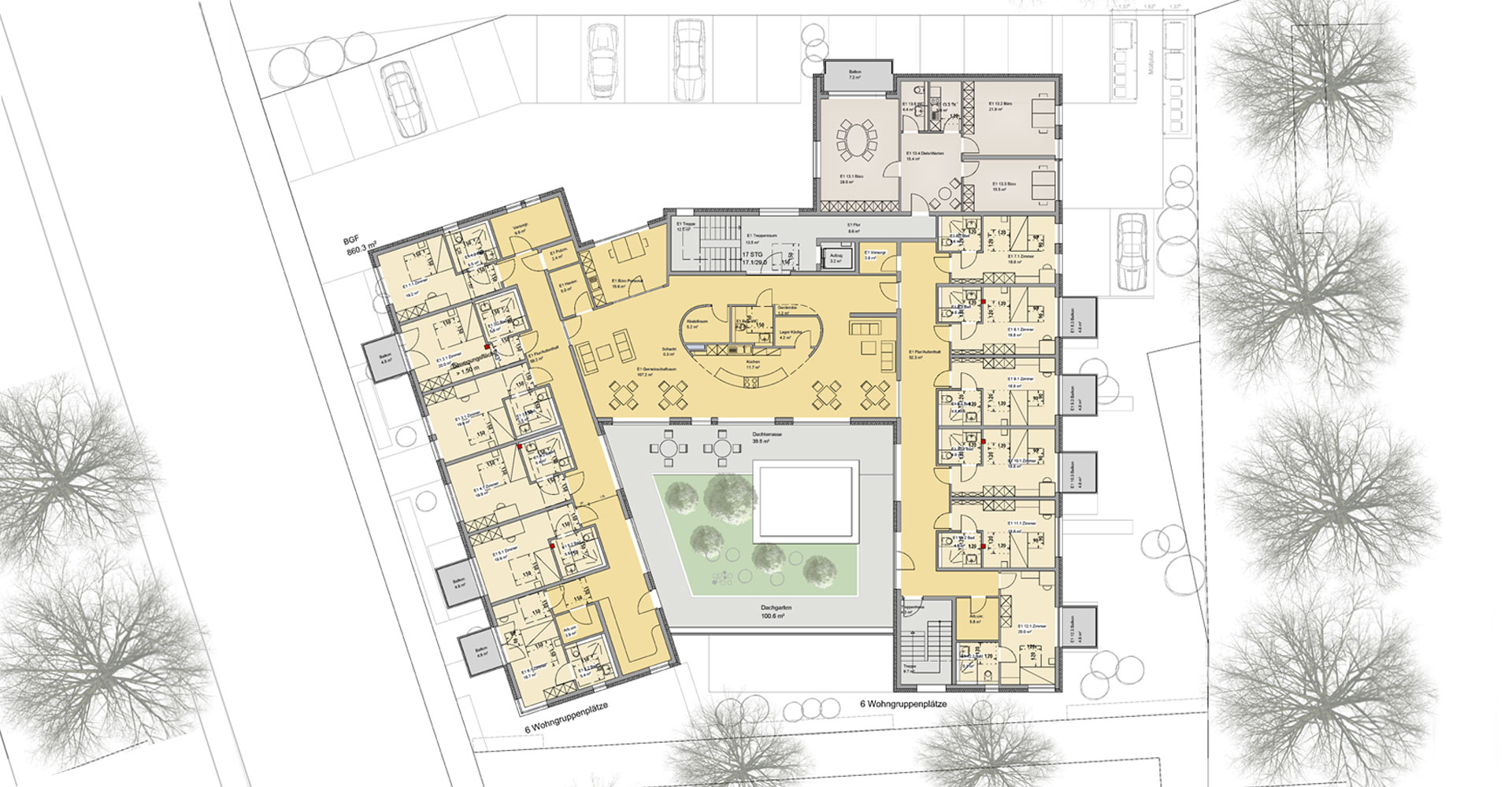 Außenansicht 3 Wohnen für Senioren, Mönchengladbach, mga consult Rheinbreitbach Architekten, Konzeption und Planung