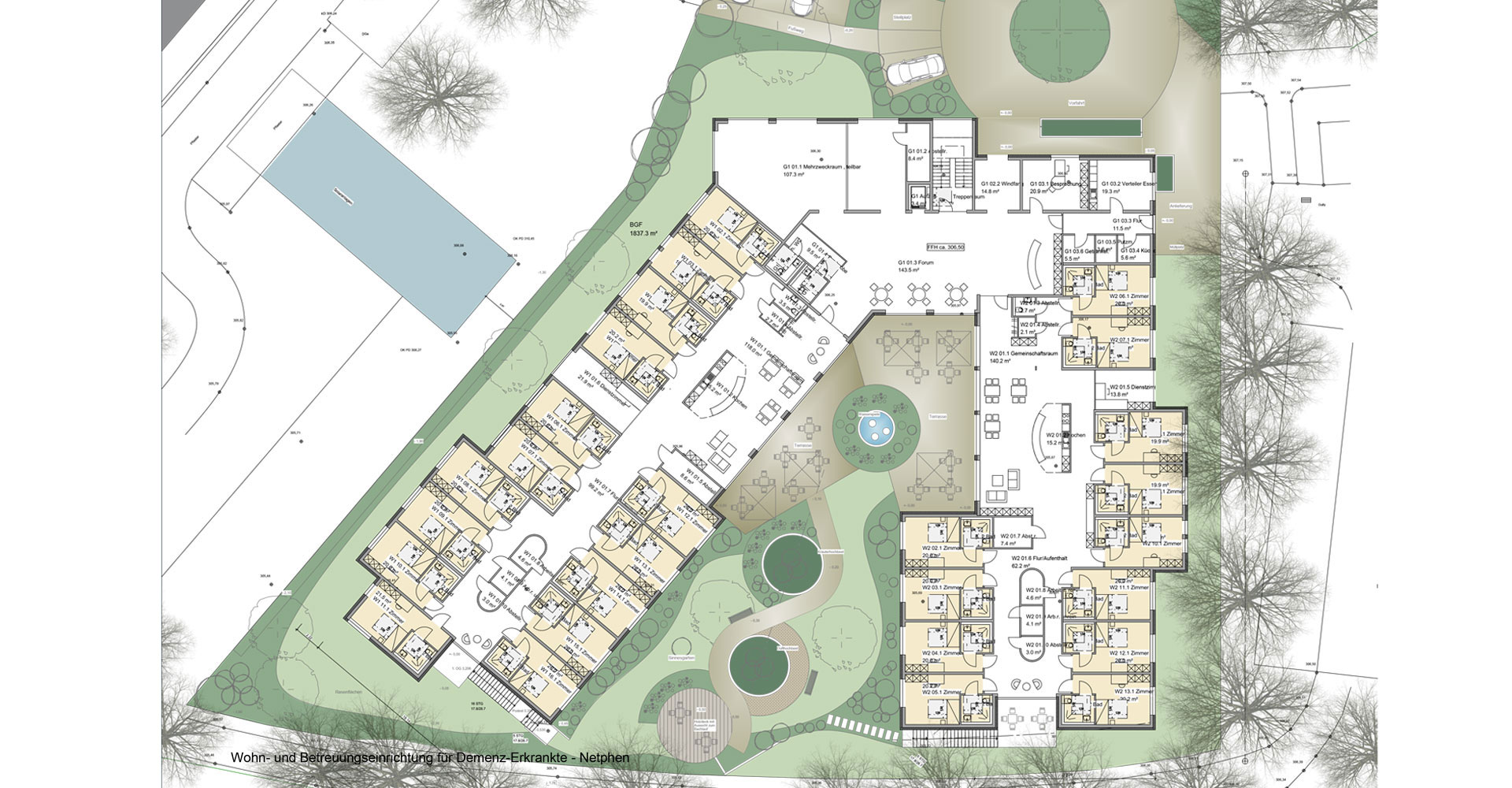 Wohneinrichtung für Demenzkranke Netphen, consult Rheinbreitbach, Konzeption und Planung